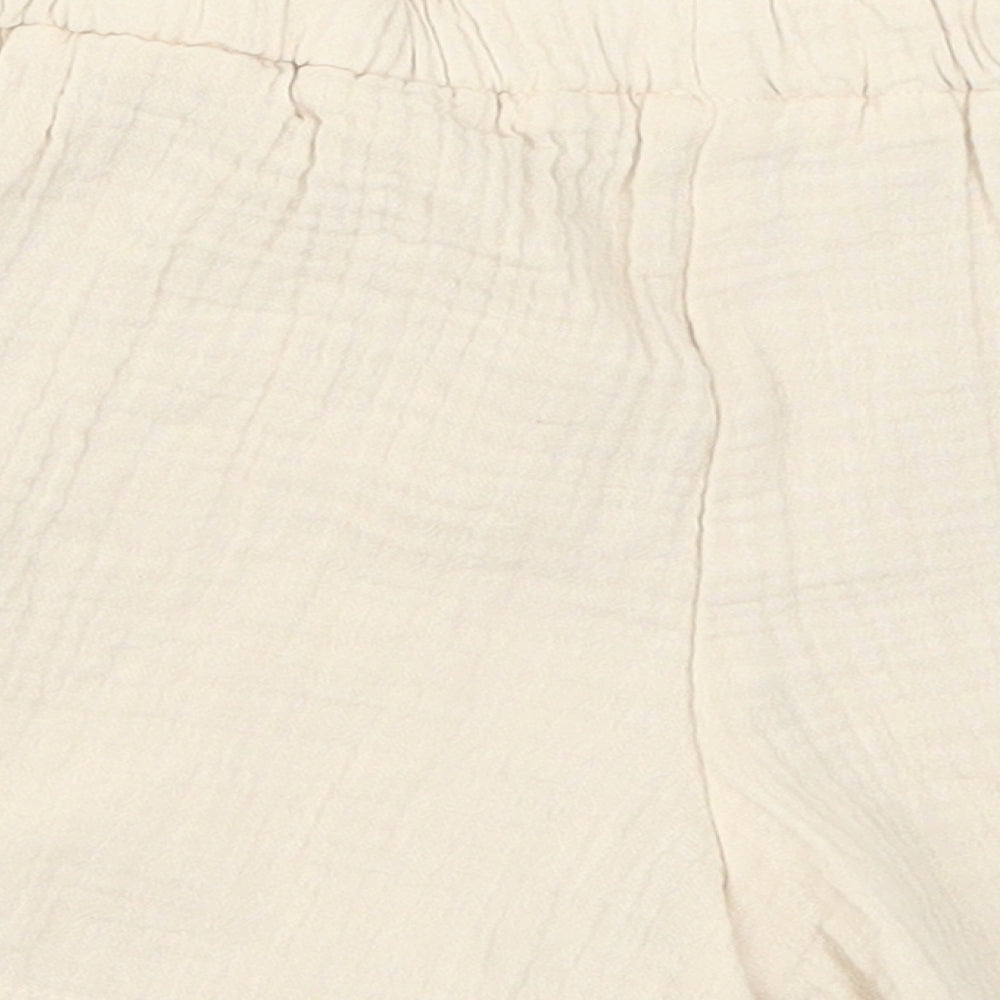 Primark Girls Beige   Paperbag Shorts Size 6-7 Years