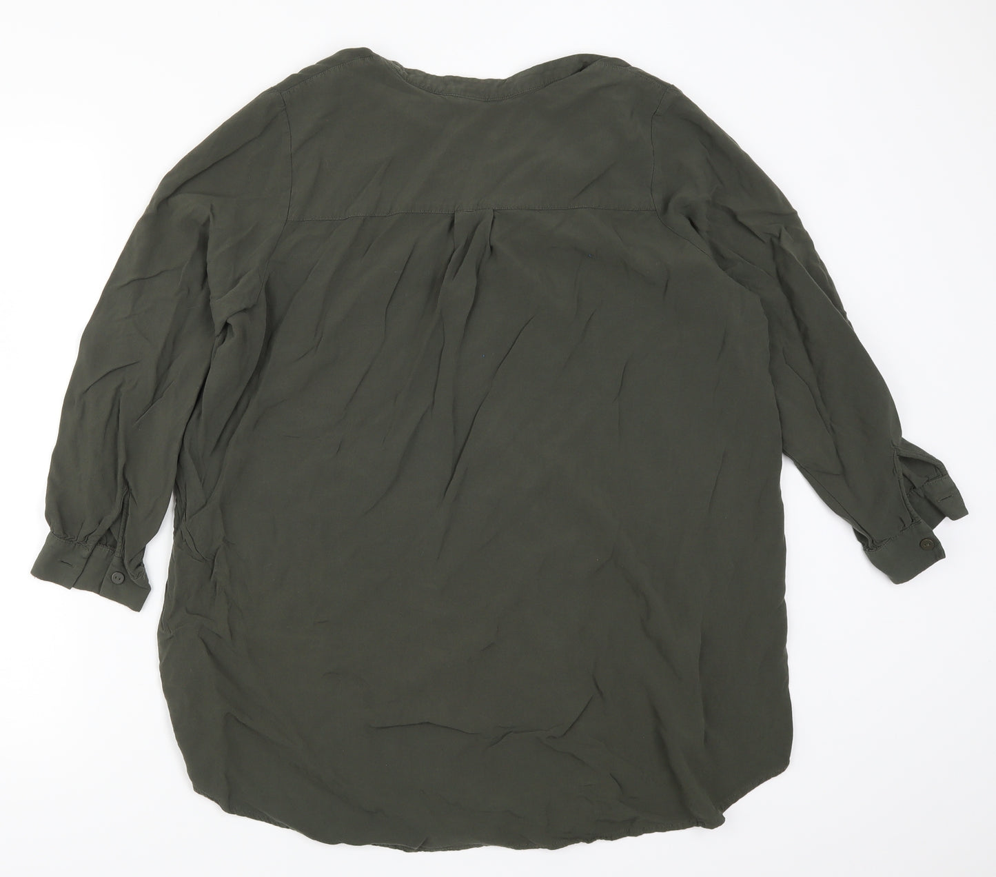 H&M Womens Green   Basic Blouse Size 14