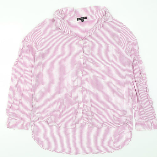 Velvet Heart Womens Pink Striped  Basic Button-Up Size XL