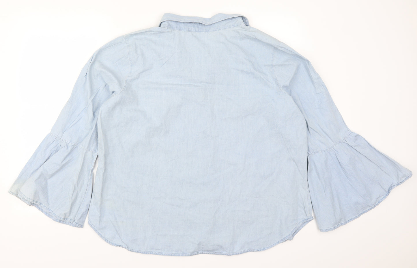 Alexander Jordan Womens Blue  Denim Basic Button-Up Size XL