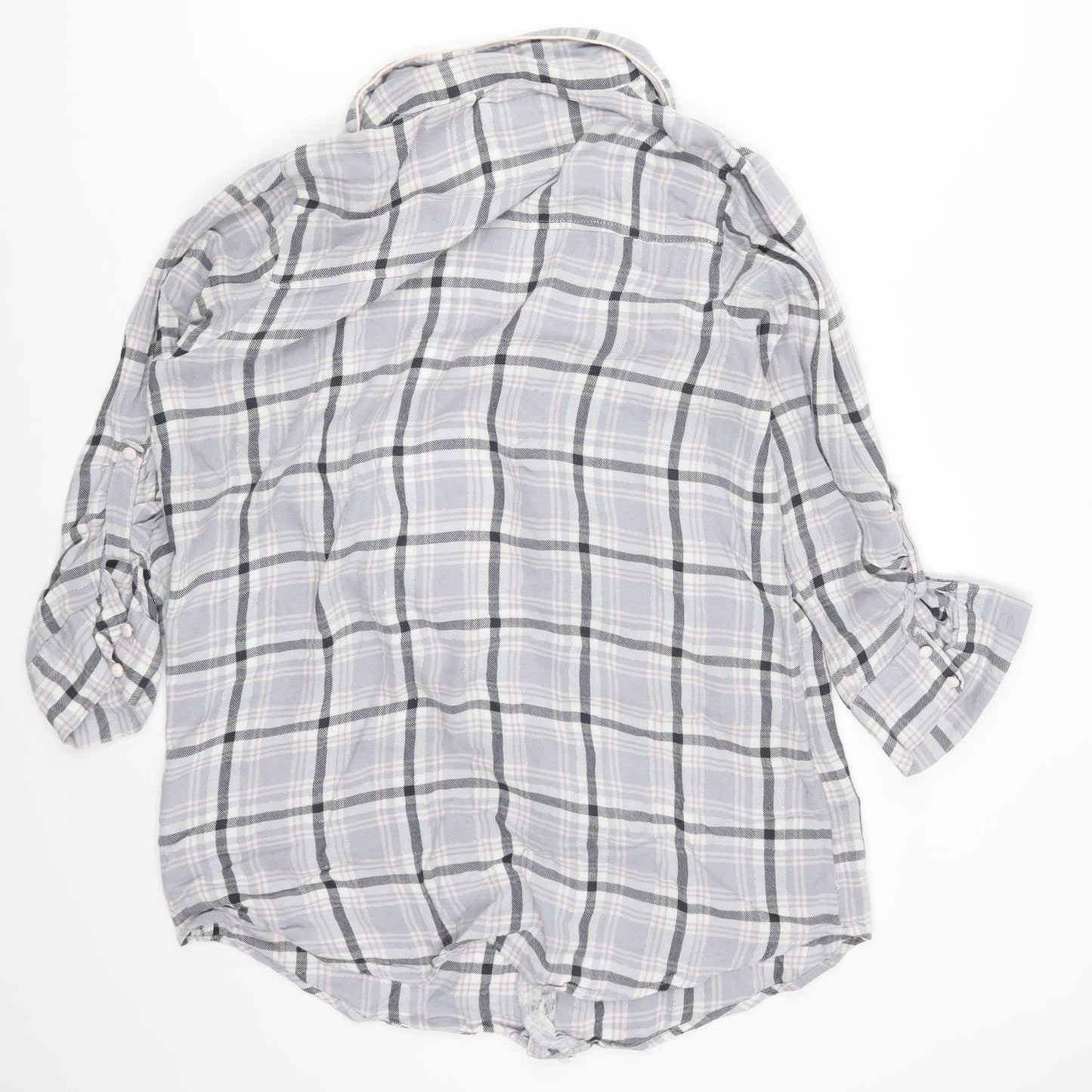 Primark Womens Blue Check  Top Pyjama Top Size 14