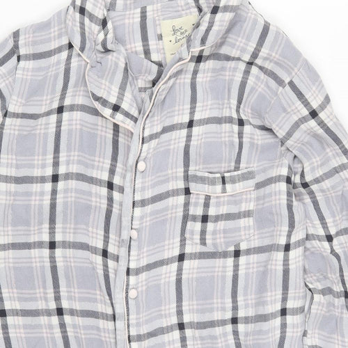 Primark Womens Blue Check  Top Pyjama Top Size 14