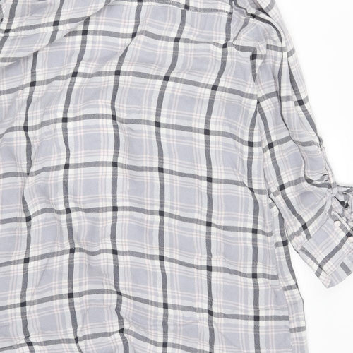 Primark Womens Blue Check  Top Pyjama Top Size 14