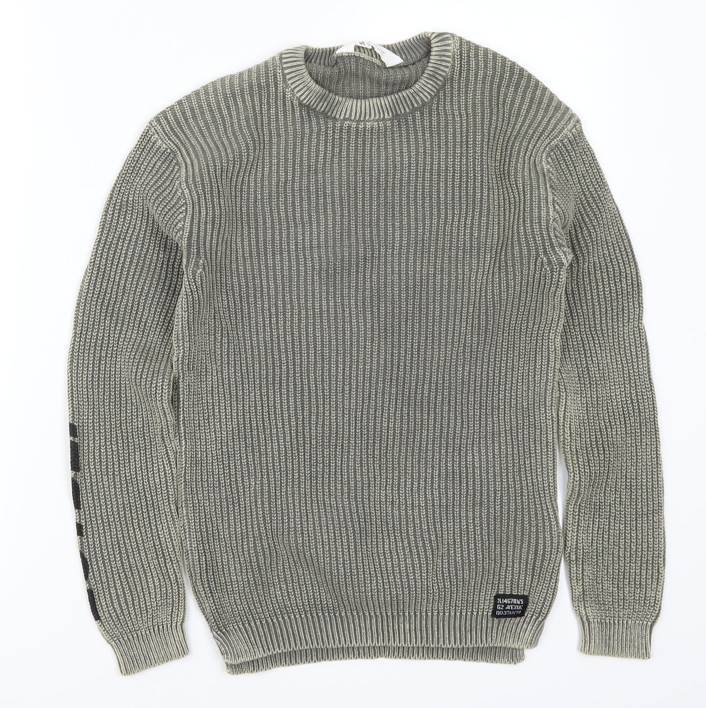 H&M Boys Green  Knit Pullover Jumper Size 9-10 Years  - ESTRL