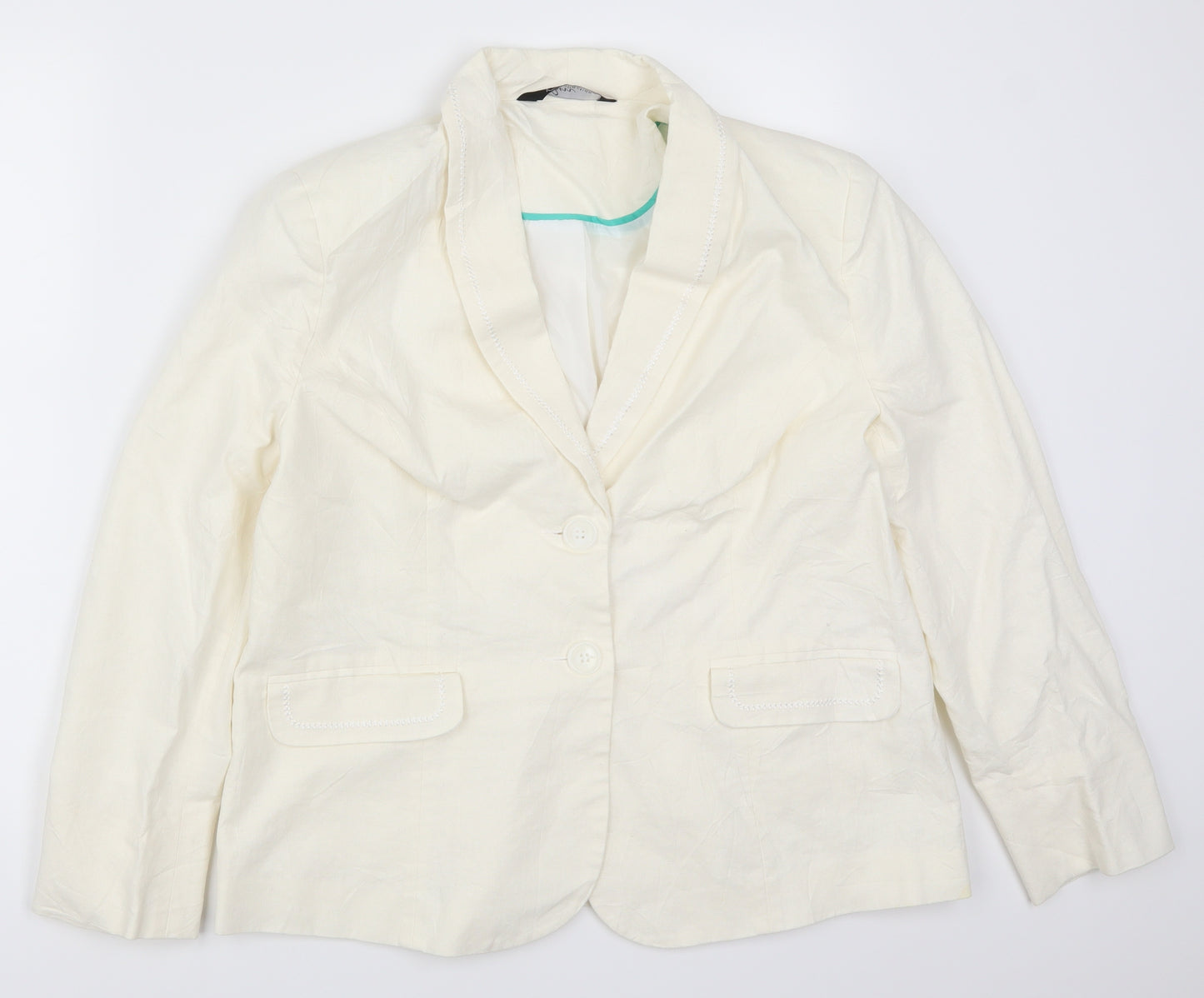 Bonmarché Womens Beige   Jacket Suit Jacket Size 18  - Cream