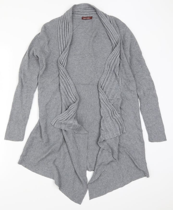 Savoir Womens Grey Knit Cardigan Jumper Size 10