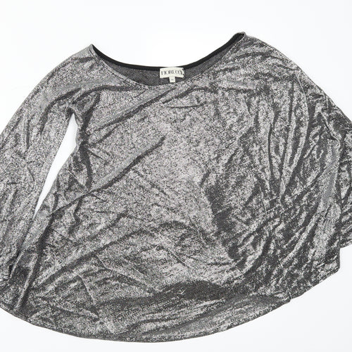Fiorucci Womens Silver   Basic T-Shirt Size XS