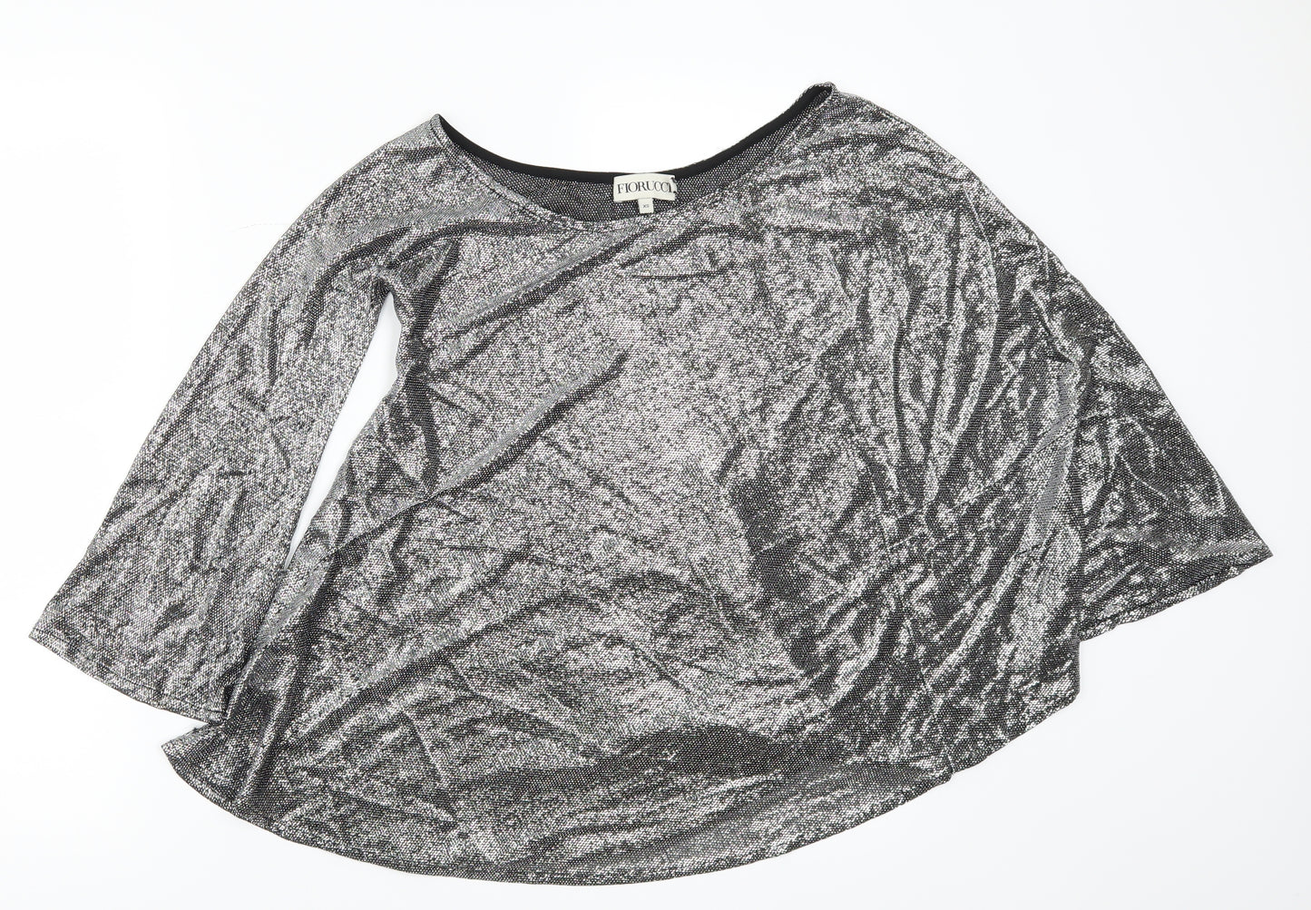 Fiorucci Womens Silver   Basic T-Shirt Size XS