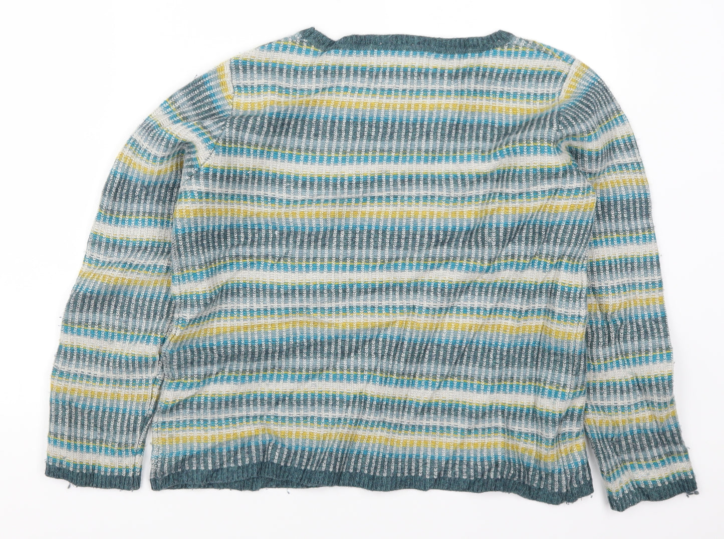 Seasalt Womens Blue Striped  Pullover Jumper Size 10  - Yellow