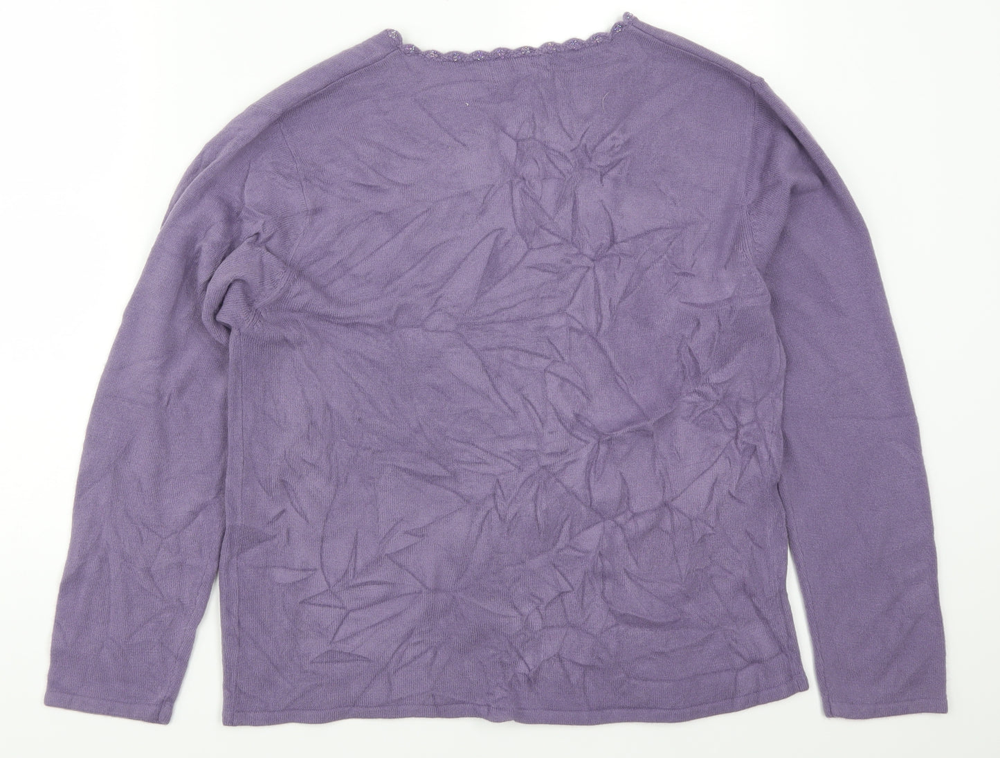 Fabrizio Womens Purple   Cardigan Jumper Size M