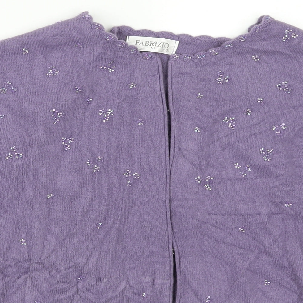 Fabrizio Womens Purple   Cardigan Jumper Size M
