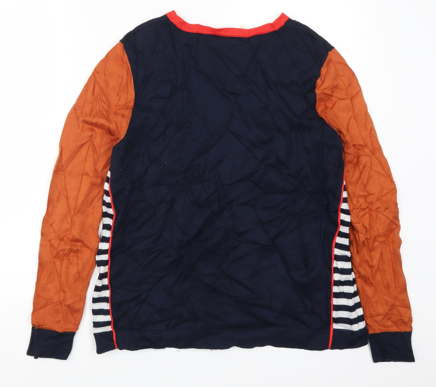 White Stuff Womens Blue Striped  Pullover Jumper Size 10  - Orange