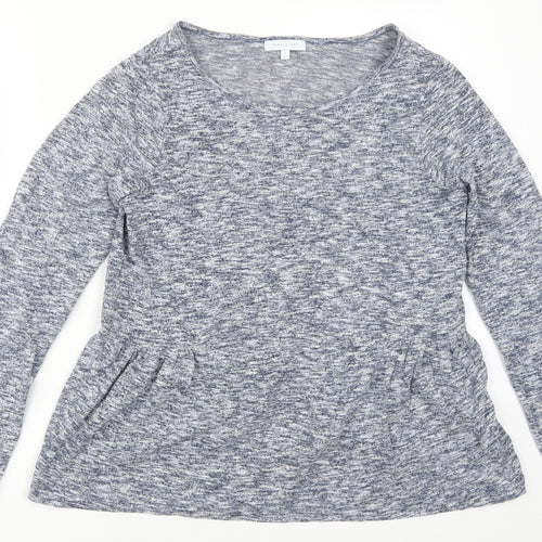 Deane & White Womens Blue  Rayon Basic T-Shirt Size 12