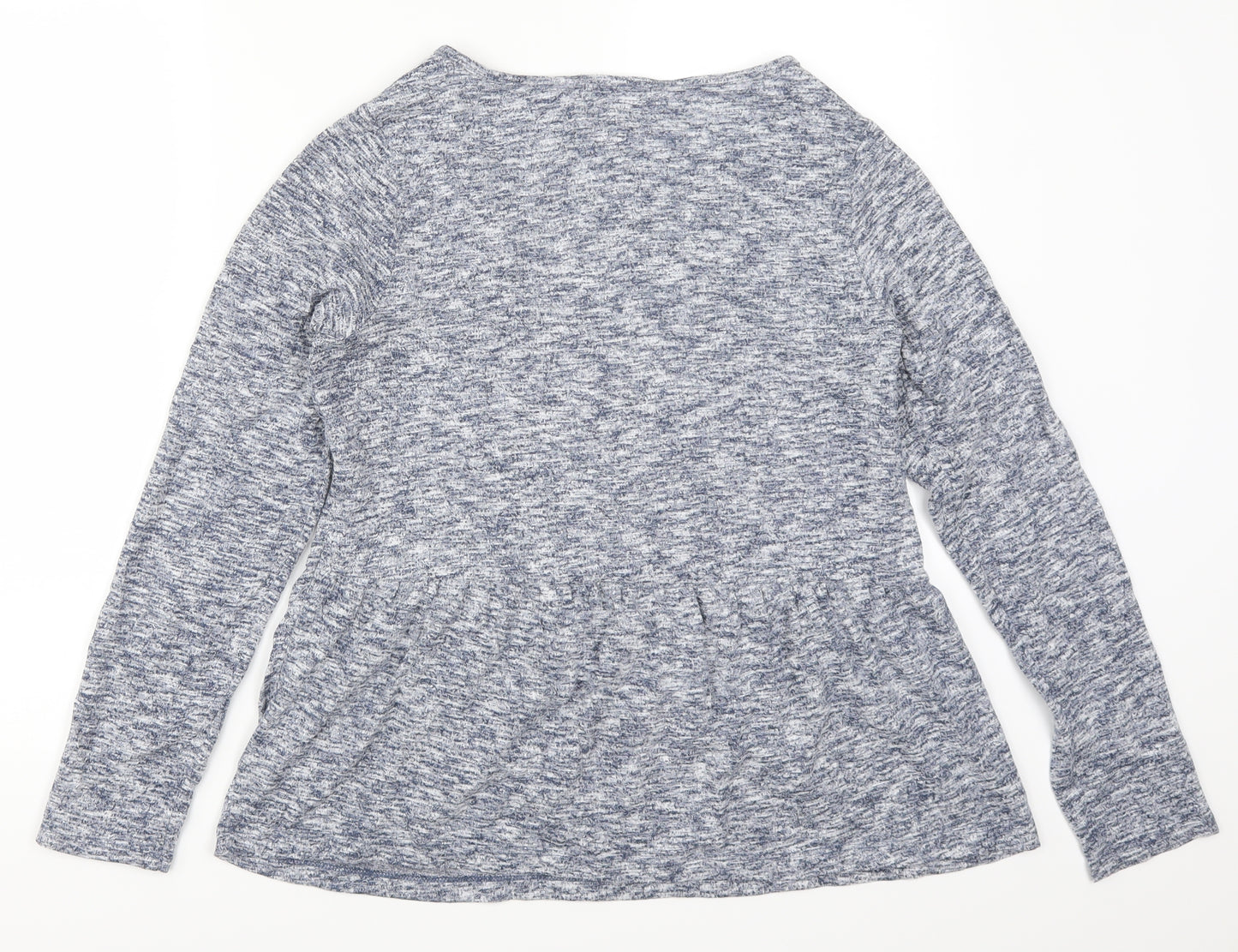 Deane & White Womens Blue  Rayon Basic T-Shirt Size 12