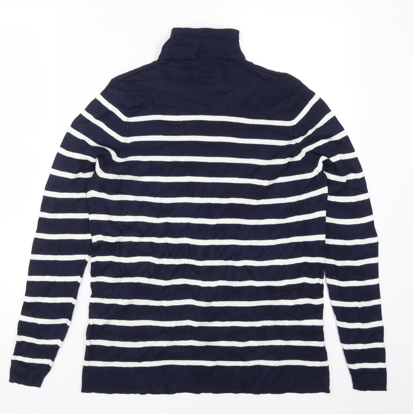 Marks and Spencer Womens Blue Striped Knit Pullover Jumper Size 20