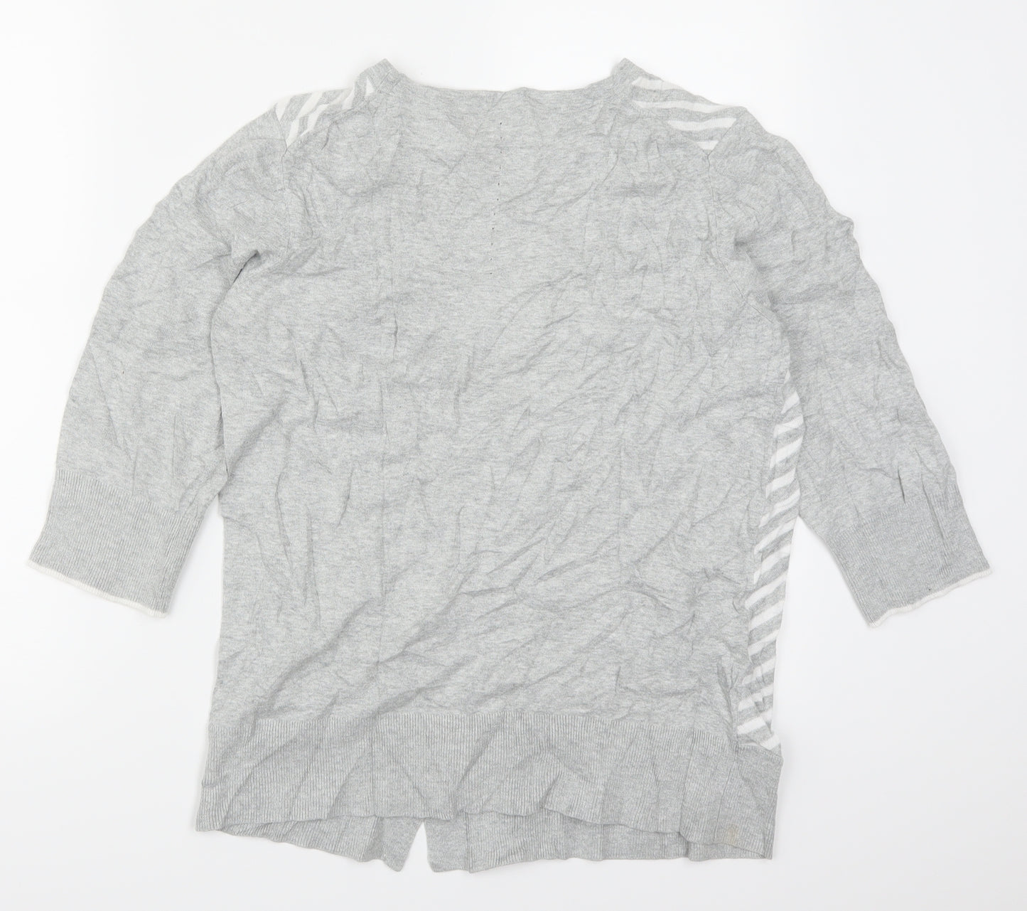 Wishbone Womens Grey Striped  Pullover Jumper Size L