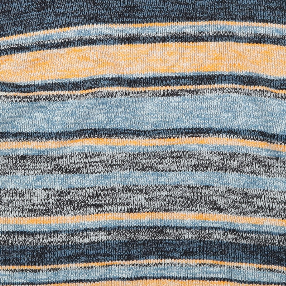 O'Neill Mens Blue Striped Knit Pullover Jumper Size S  - Yellow