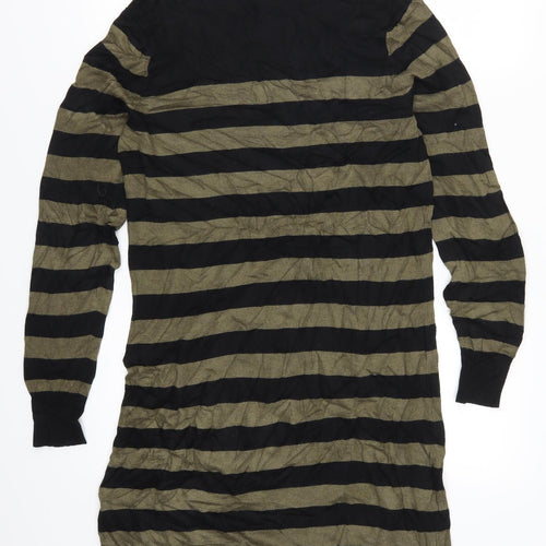 Marks and Spencer Womens Green Striped  Jumper Dress  Size 12