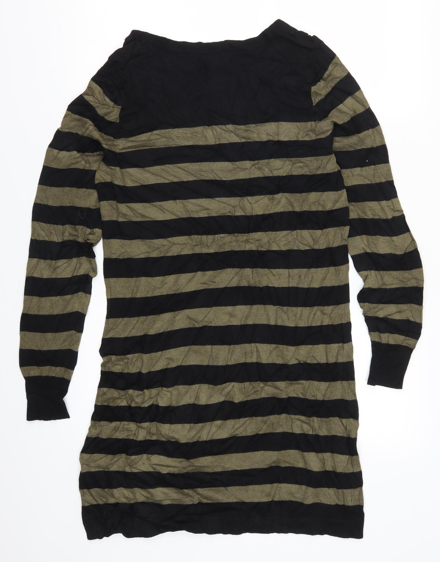 Marks and Spencer Womens Green Striped  Jumper Dress  Size 12