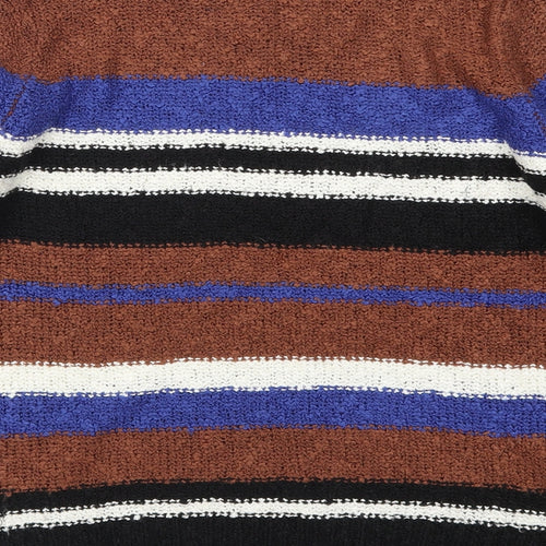 Debenhams Womens Brown Striped  Pullover Jumper Size 12  - Blue