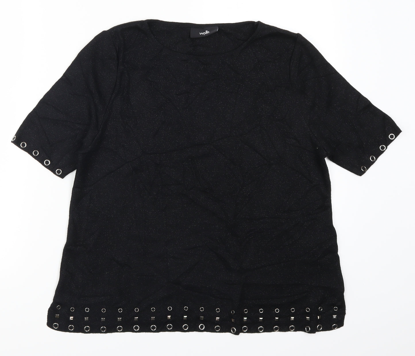 Wallis Womens Black   Basic T-Shirt Size S