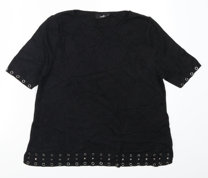 Wallis Womens Black   Basic T-Shirt Size S