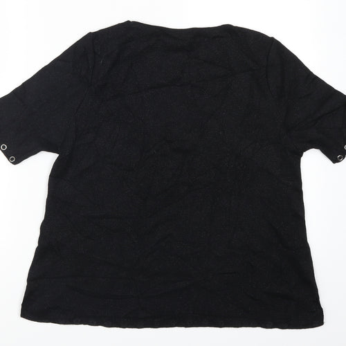 Wallis Womens Black   Basic T-Shirt Size S