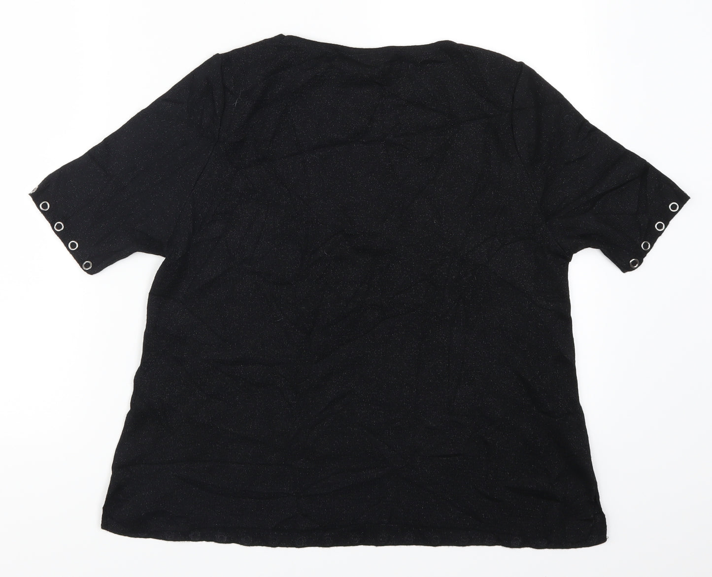 Wallis Womens Black   Basic T-Shirt Size S