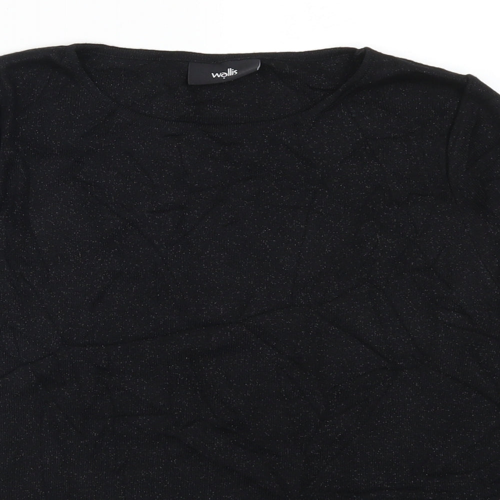 Wallis Womens Black   Basic T-Shirt Size S