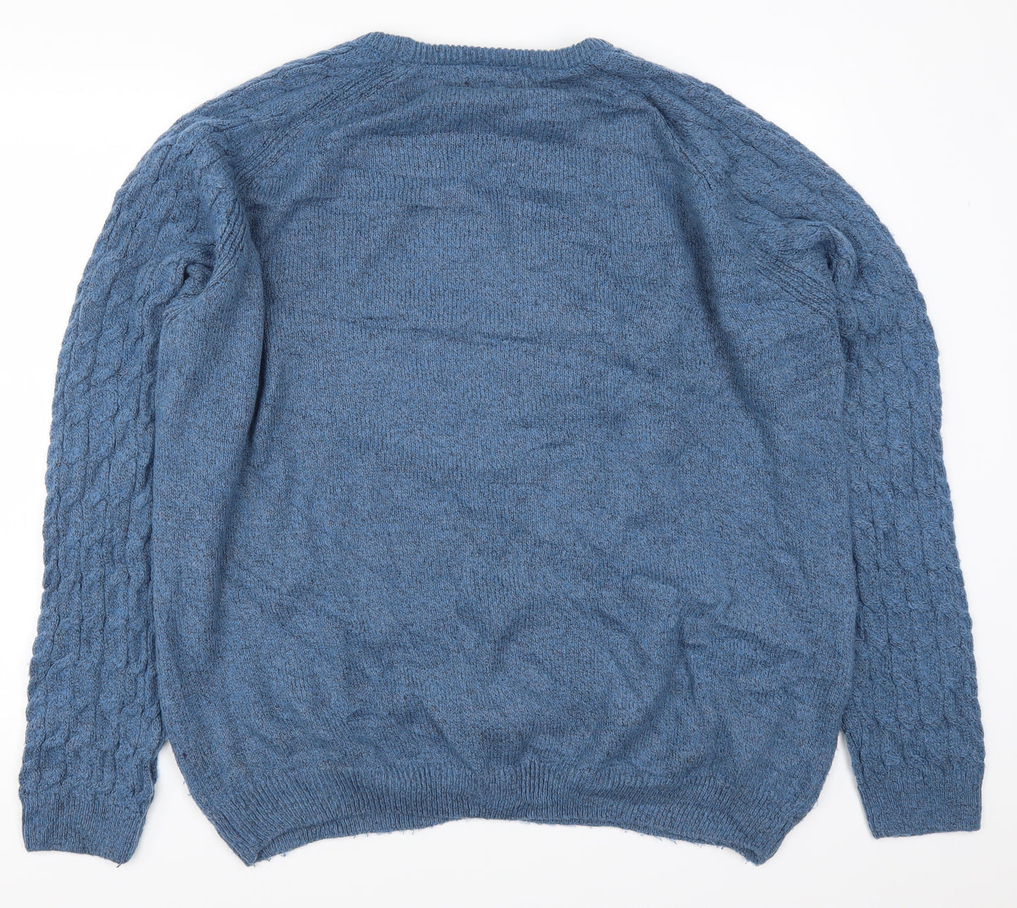 Lincoln Mens Blue  Knit Pullover Jumper Size 3XL