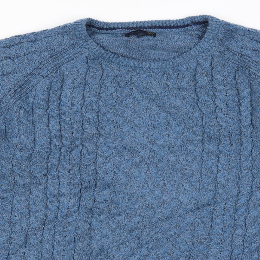 Lincoln Mens Blue  Knit Pullover Jumper Size 3XL