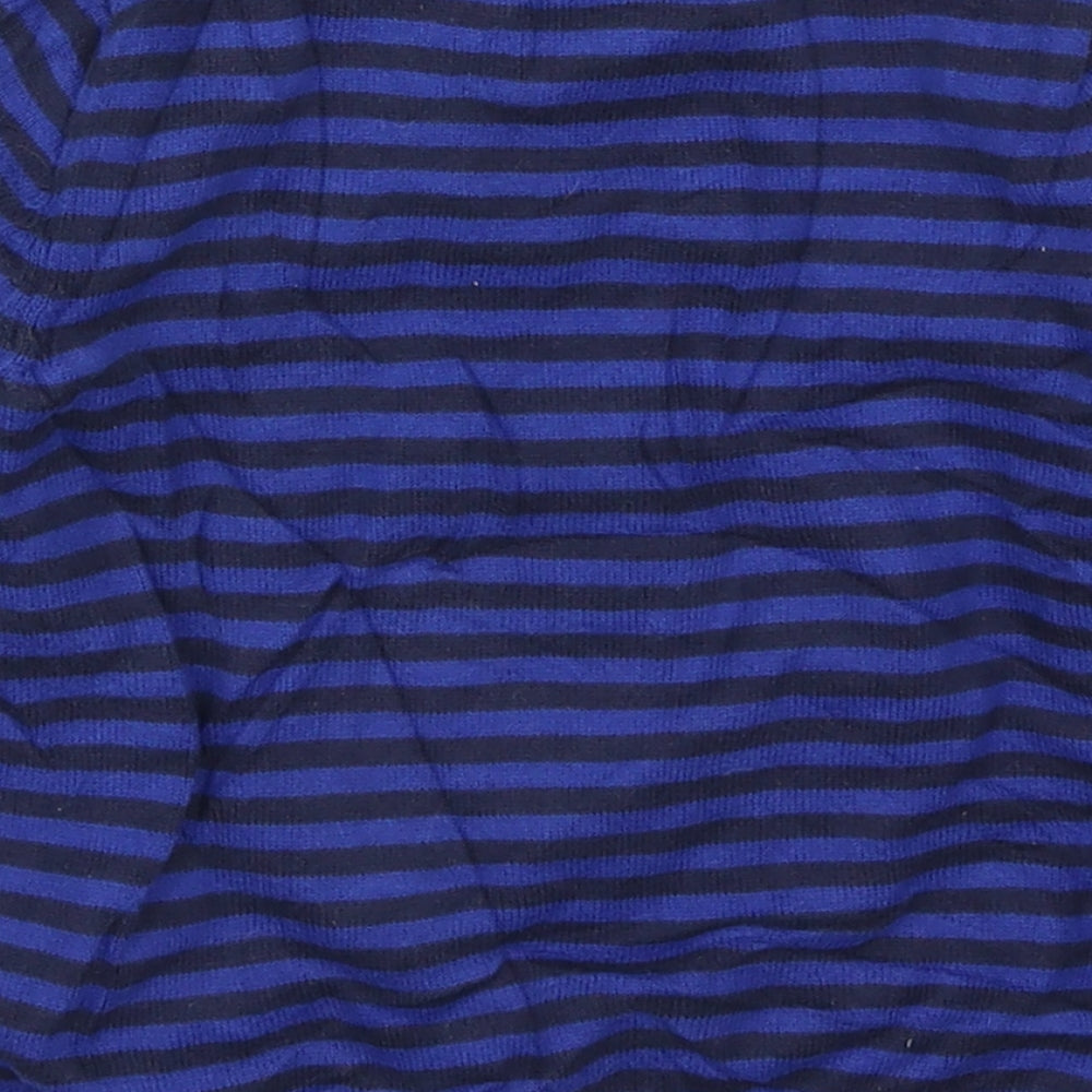Marks and Spencer Boys Blue Striped Knit Pullover Jumper Size 2-3 Years  - Fox