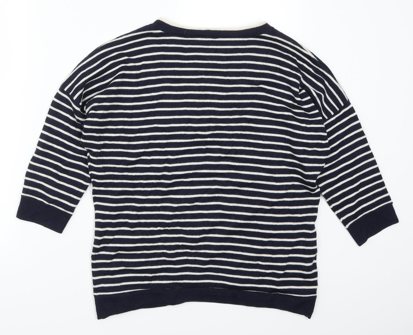 Country Casuals Womens Blue Striped  Pullover Jumper Size S