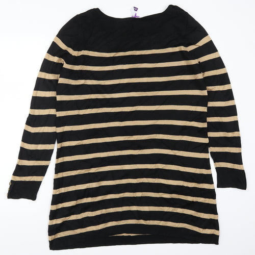 BHS Womens Beige Striped  Jumper Dress  Size 14
