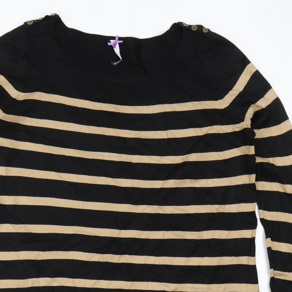BHS Womens Beige Striped  Jumper Dress  Size 14