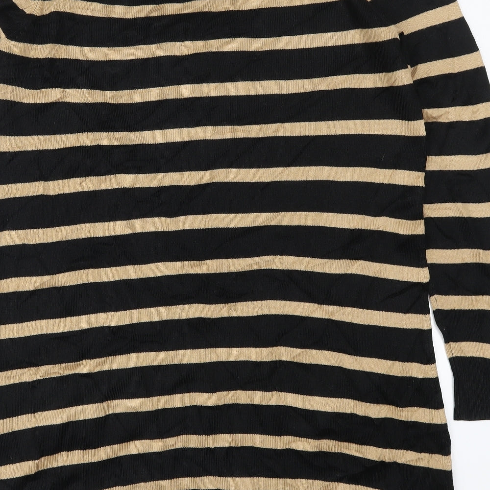 BHS Womens Beige Striped  Jumper Dress  Size 14