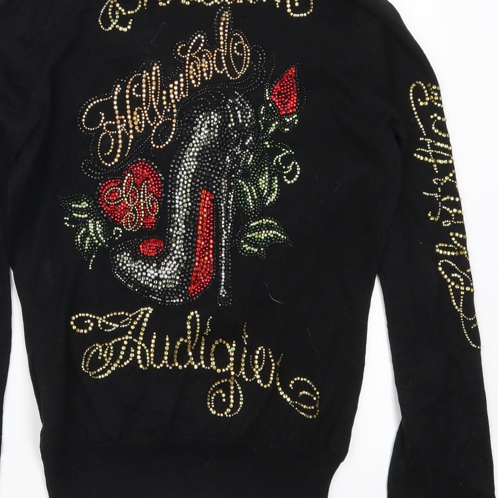 Christian Audigier Womens Black   Pullover Jumper Size M  - Heeled Shoe