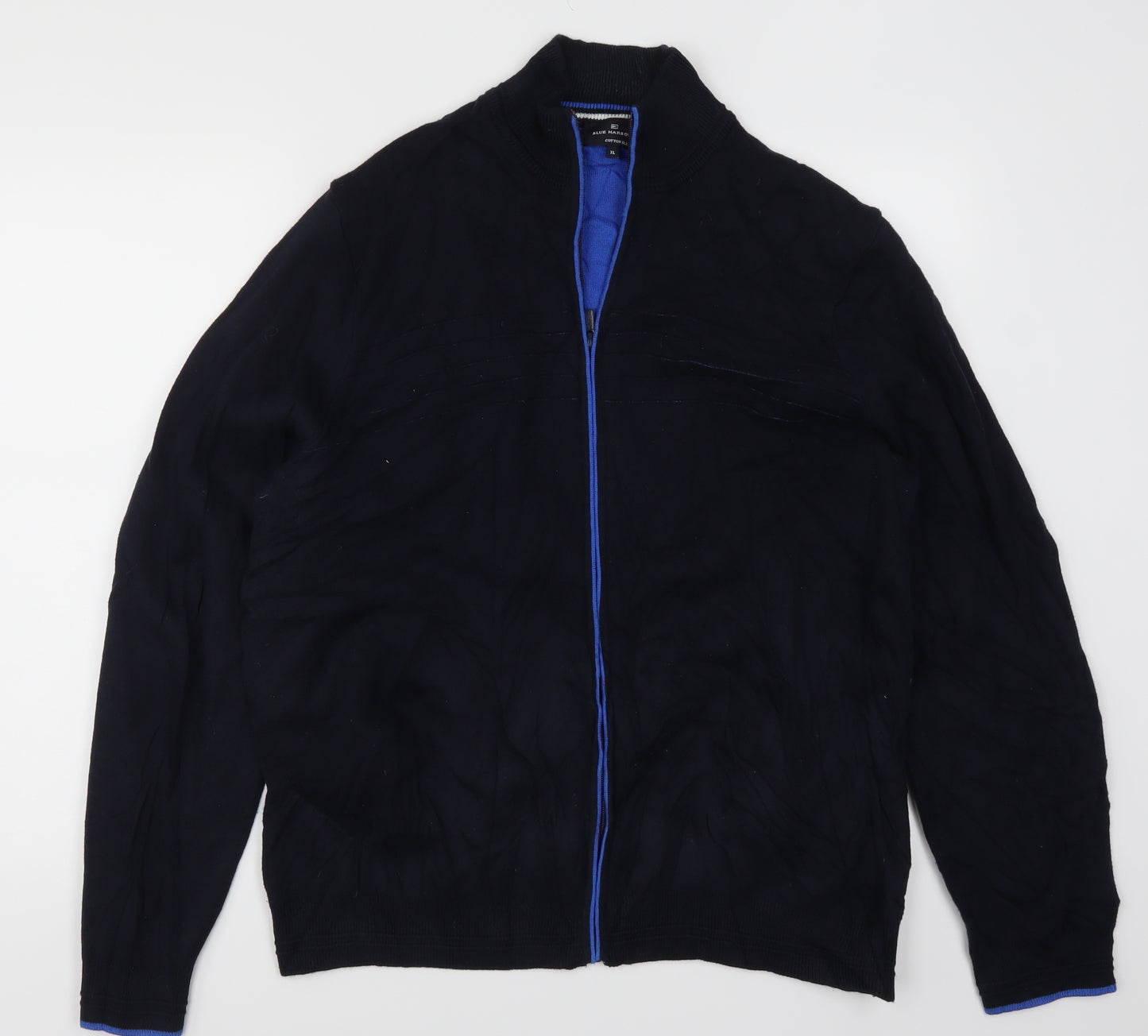 Blue Harbour Mens Blue   Full Zip Jumper Size XL