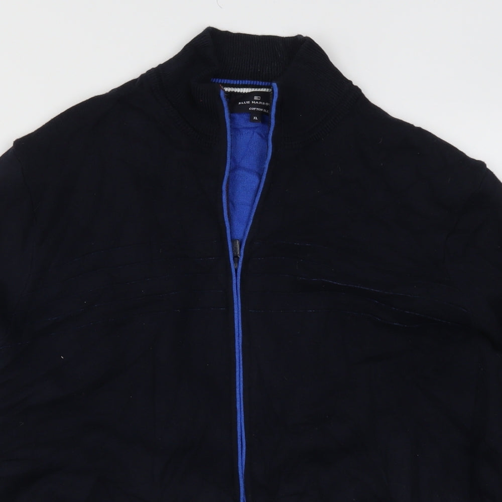 Blue Harbour Mens Blue   Full Zip Jumper Size XL