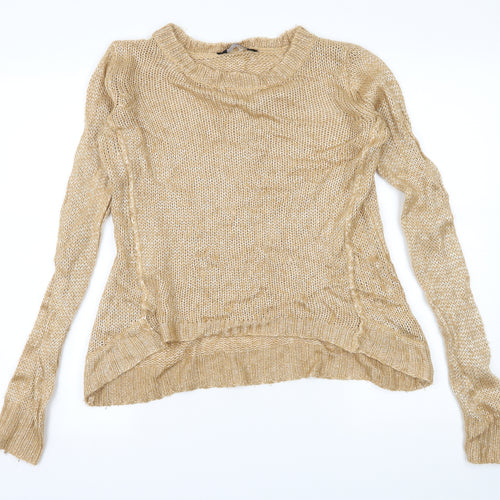 Dorothy Perkins Womens Brown  Knit Pullover Jumper Size S