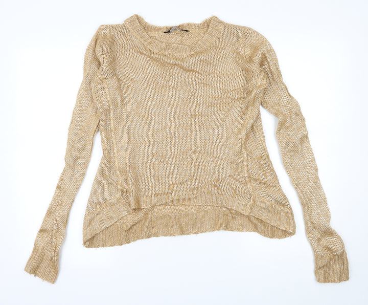 Dorothy Perkins Womens Brown Knit Pullover Jumper Size S