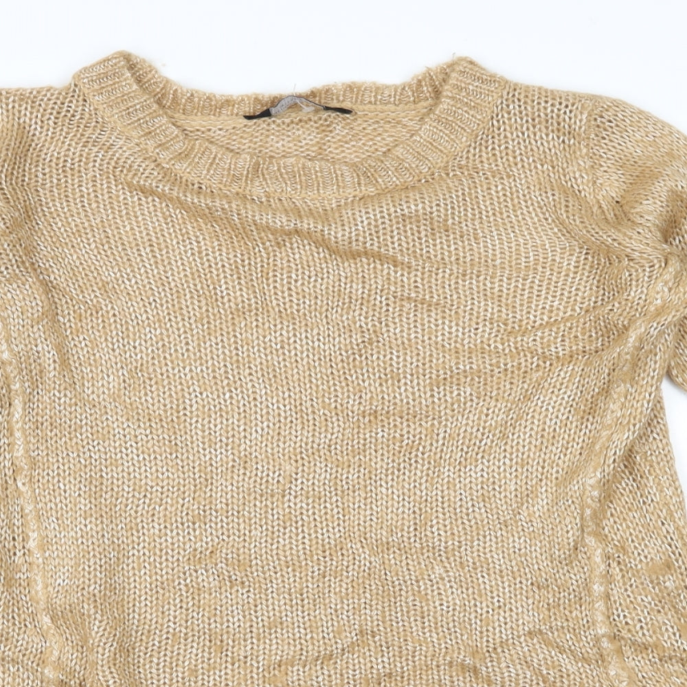 Dorothy Perkins Womens Brown  Knit Pullover Jumper Size S