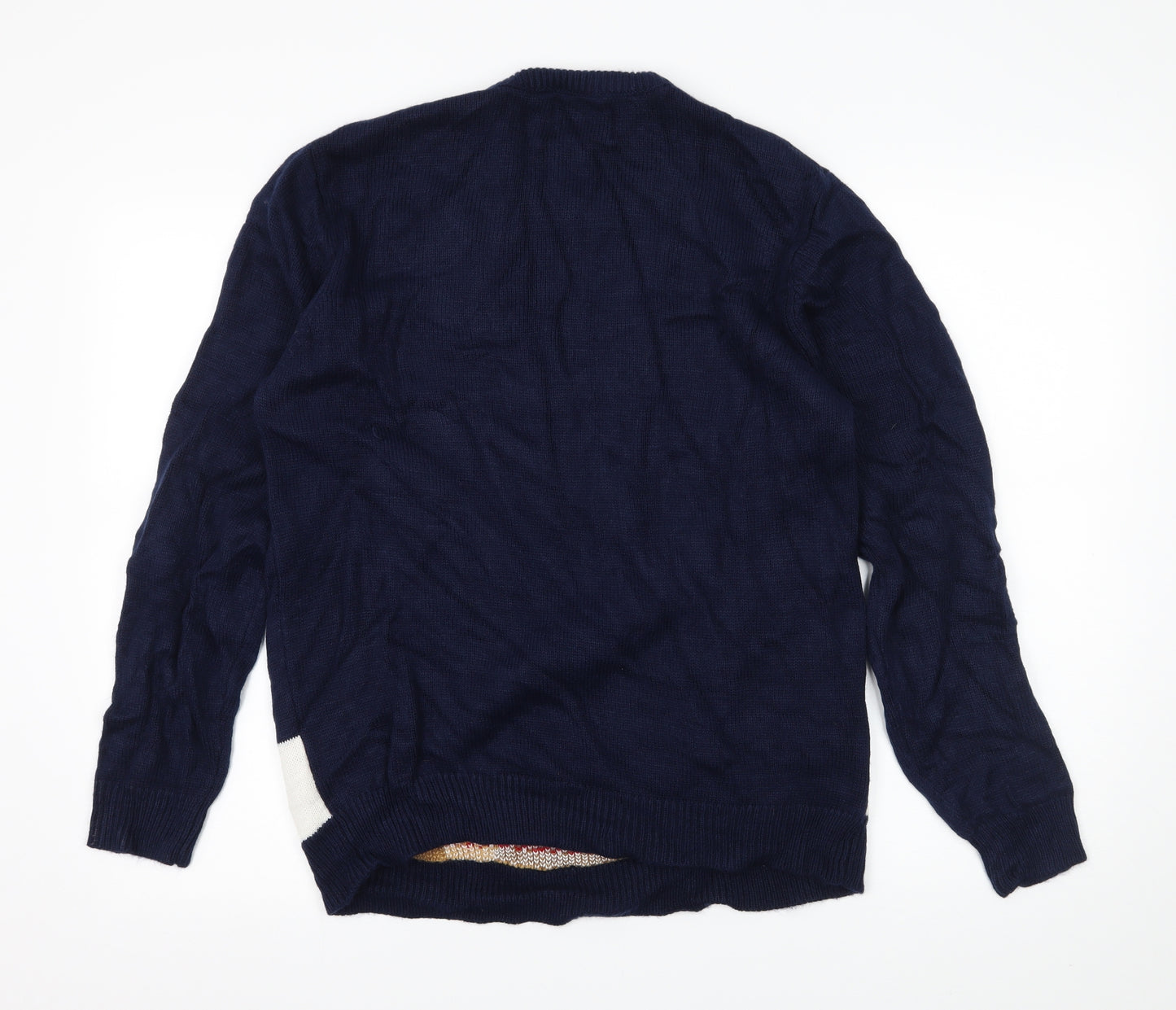 Primark Mens Blue  Knit Pullover Jumper Size L