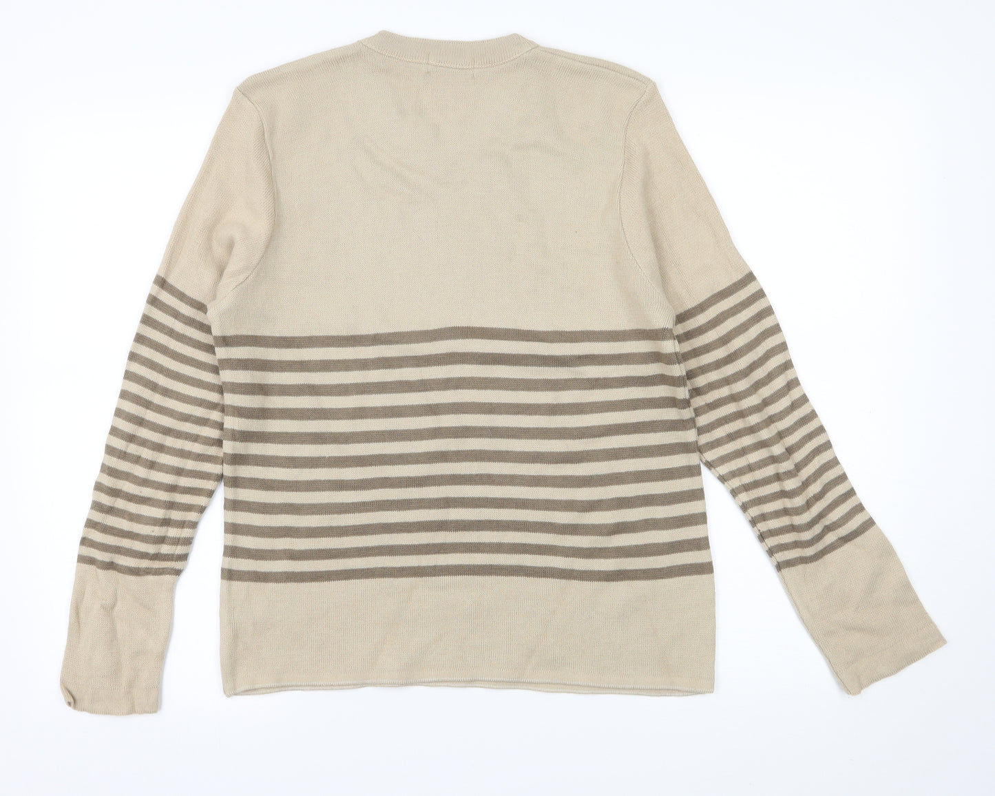 Lizzi Clarke Womens Brown Striped Knit Pullover Jumper Size S