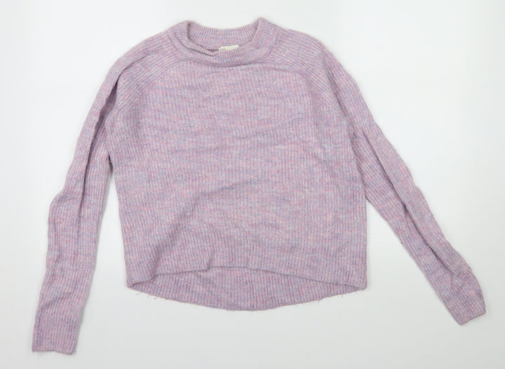 H&M Womens Purple  Knit Pullover Jumper Size S