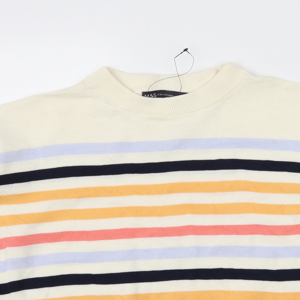 Marks and Spencer Womens Multicoloured Striped Knit Pullover Jumper Size S
