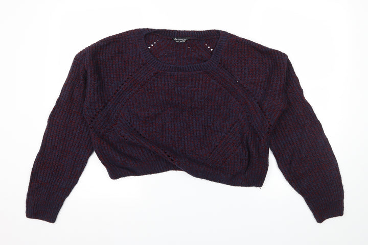 Miss Selfridge Womens Blue  Knit Pullover Jumper Size 14