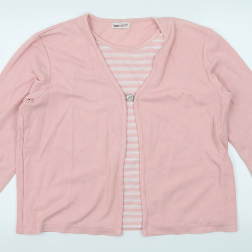 Bonmarché Womens Pink  Knit Pullover Jumper Size L