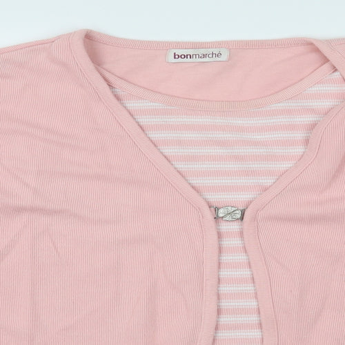 Bonmarché Womens Pink  Knit Pullover Jumper Size L
