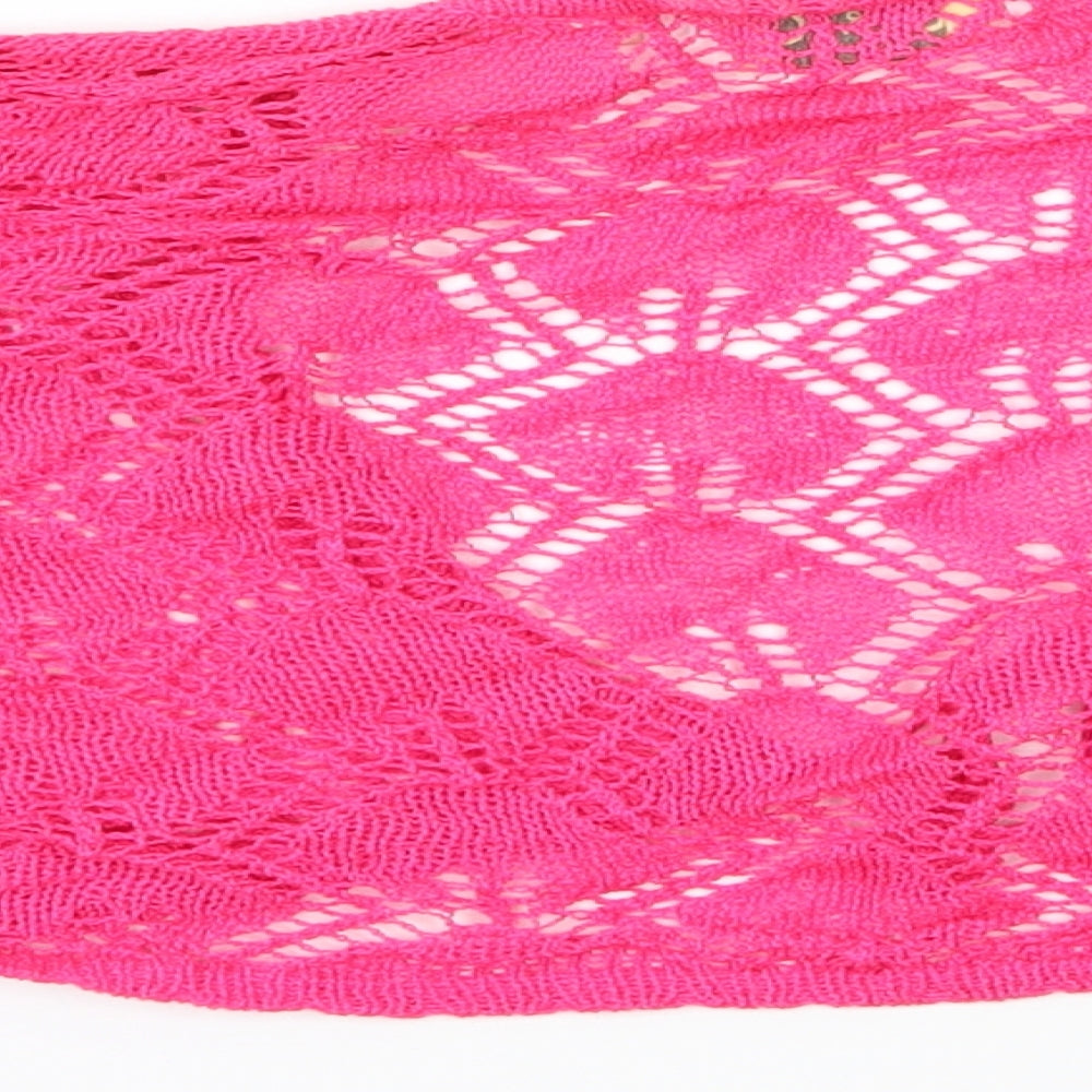 C&C Womens Pink  Knit Shrug Jumper Size L